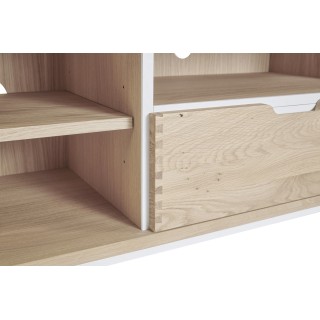 Meuble TV scandinave en bois massif : 2 couleurs | Hellin