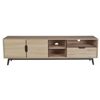 Meuble TV scandinave en bois massif : 2 couleurs | Hellin