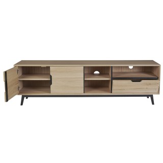 Meuble TV scandinave en bois massif : 2 couleurs | Hellin