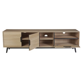 Meuble TV scandinave en bois massif : 2 couleurs | Hellin