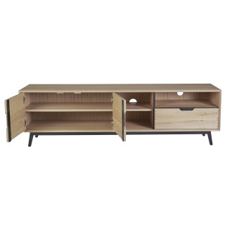 Meuble TV scandinave en bois massif : 2 couleurs | Hellin