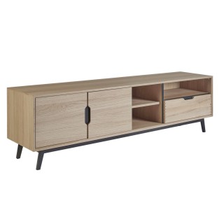 Meuble TV scandinave en bois massif : 2 couleurs | Hellin