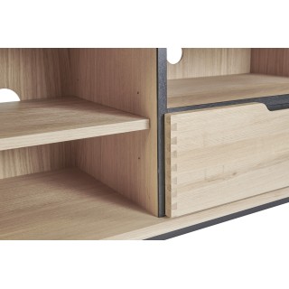 Meuble TV scandinave en bois massif : 2 couleurs | Hellin