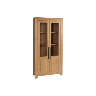 Vitrine moderne en chêne clair aux portes vitrées BOSTON - HELLIN
