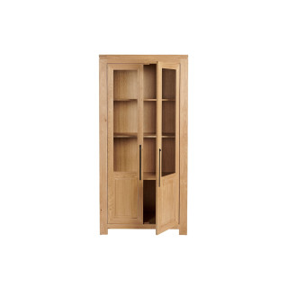 Vitrine moderne en chêne clair aux portes vitrées BOSTON - HELLIN