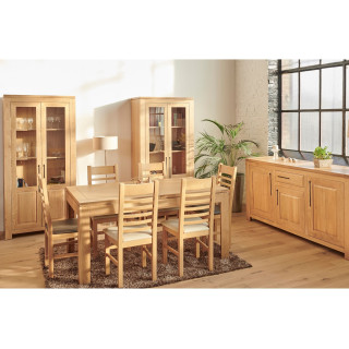 Vitrine moderne en chêne clair aux portes vitrées BOSTON - HELLIN