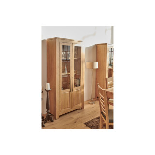 Vitrine moderne en chêne clair aux portes vitrées BOSTON - HELLIN