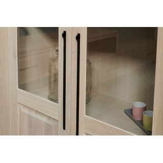 Vitrine moderne aux portes vitrées en chêne blanchi BOSTON - HELLIN