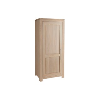 Bonnetière moderne en chêne blanchi 1 porte 3 tablettes BOSTON - HELLIN