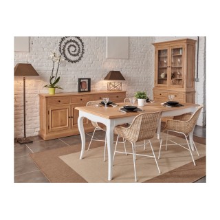 salle à manger avec buffet en chêne massif 4 portes Victoria