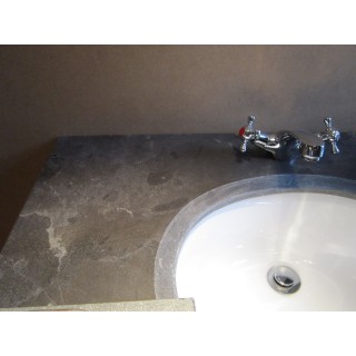 Ensemble salle de bain : meuble double vasque, colonne