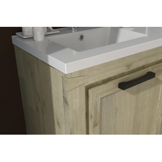 Meuble sous vasque simple 80 en acacia - Hellin