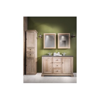 Colonne de salle de bain en chêne blanchi droite VIENNE II - HELLIN