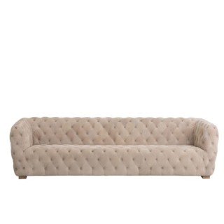 Canapé 3 places capitonné en daim MELROSE - HELLIN