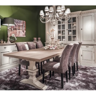 Table rectangulaire en bois piétement d'Abbaye L220 CAPUCINE - HELLIN