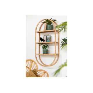Etagère murale en rotin MIKA - HELLIN