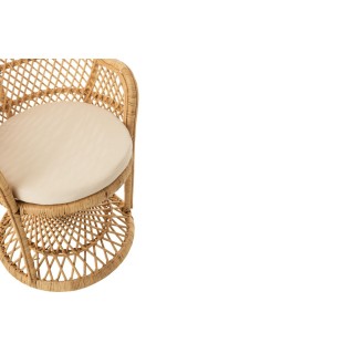 Fauteuil pomare en rotin avec coussin TAHITI - HELLIN