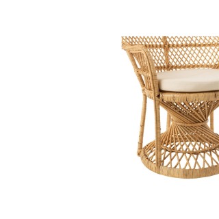 Fauteuil pomare en rotin avec coussin TAHITI - HELLIN