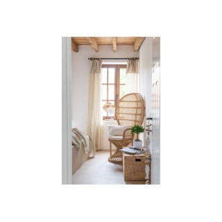 Fauteuil pomare en rotin avec coussin TAHITI - HELLIN