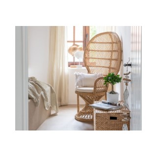 Fauteuil pomare en rotin avec coussin TAHITI - HELLIN