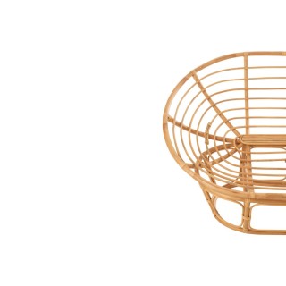 Fauteuil papasan double en rotin beige MIKA - HELLIN
