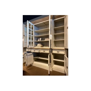 Vaisselier en bois avec nombreux rangements et vitres - Hellin