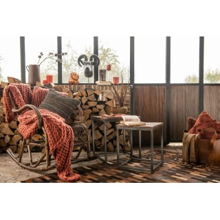 Bouts de canapé gigogne en bois sur pieds métal - Hellin