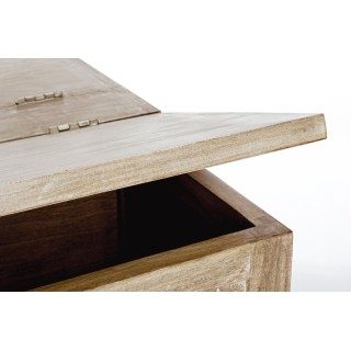Table Basse carré en bois avec coffre Maya - Hellin
