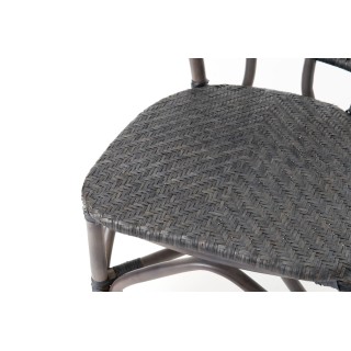 Chaise bistrot en rotin : plusieurs coloris / lot de deux | Hellin