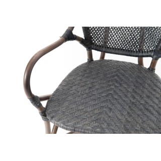 Fauteuil bistrot en rotin : plusieurs coloris / lot de 2 | Hellin
