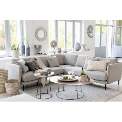 Petite table basse ovale en bois et métal - Hellin