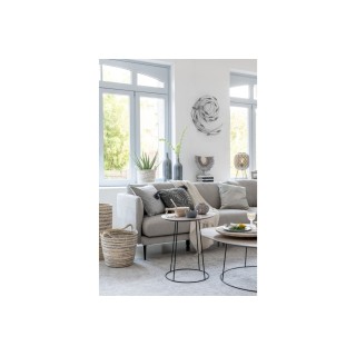 Petite table basse ovale en bois et métal - Hellin