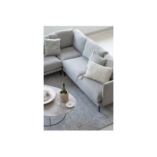 Petite table basse ovale en bois et métal - Hellin