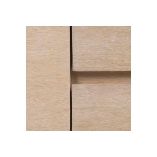 Buffet scandinave plaqué en chêne clair : 3 tiroirs - Hellin