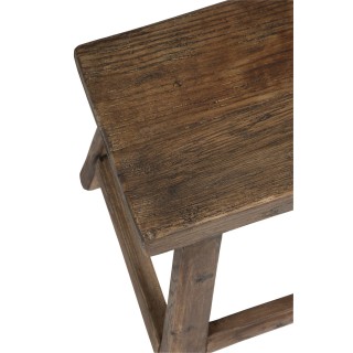 Tabouret bois recyclé - style authentique (lot de 2) - Hellin