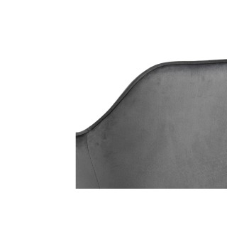 Chaise de bar avec accoudoirs en velours et métal (lot de 2) TERI - HELLIN