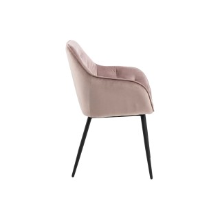 Fauteuil de salle à manger en velours et métal (lot de 2) - TERI