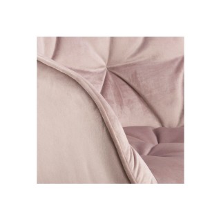 Fauteuil de salle à manger en velours et métal (lot de 2) - TERI