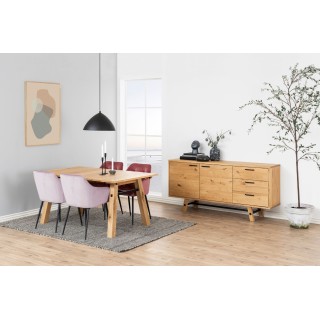 Fauteuil de salle à manger en velours et métal (lot de 2) - TERI