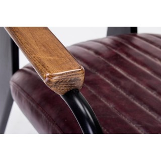 Fauteuil simili et piétement métal : style industriel / Clark | Hellin