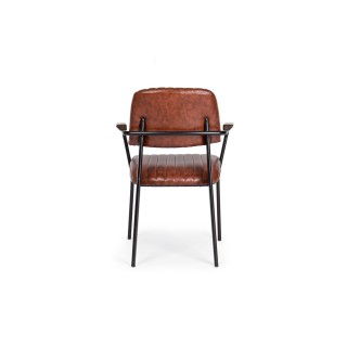 Fauteuil simili et piétement métal : style industriel / Clark | Hellin