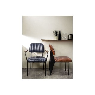 Chaise simili et piétement métal : style industriel / Clark | Hellin