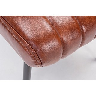 Chaise simili et piétement métal : style industriel / Clark | Hellin