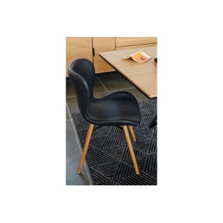 Chaise simili et bois Matilda : style scandinave | Hellin