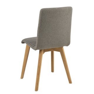 Chaise bois de chêne et assise tissu coloré : lot de 2 | Hellin