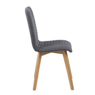 Chaise bois de chêne et assise tissu coloré : lot de 2 | Hellin