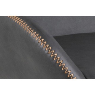 Fauteuil de salle à manger en simili gris | Hellin