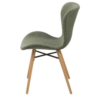 Chaise bois de chêne et tissu coloré : style scandinave | Hellin