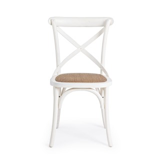 Chaise bistrot bois et rotin : modèle Estaminet - Hellin