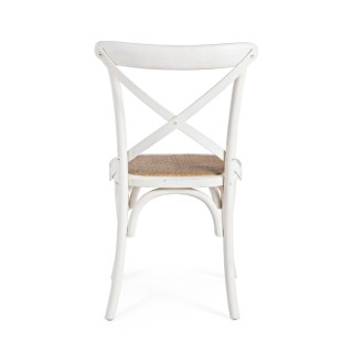 Chaise bistrot bois et rotin : modèle Estaminet - Hellin